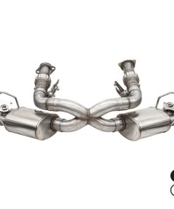 Corsa 2020 Corvette C8 3in Valved Cat-Back 4.5in Blk Quad Tips - Fits Factory Perf Exhaust w/ AFM