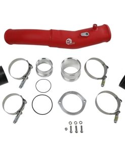 Alternative view of aFe 2020 Toyota Supra 3.0L 3in Red Intercooler Tube - Hot