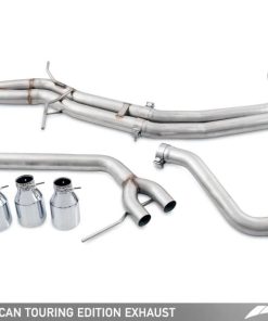Alternative view of AWE Tuning Porsche Macan Touring Edition Exhaust System - Chrome Silver 102mm Tips