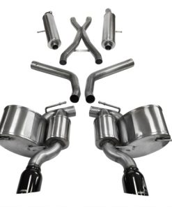 Alternative view of Corsa 12-14 Jeep Grand Cherokee 6.4L V8 Black Sport Cat-Back Exhaust
