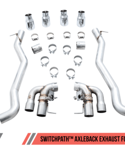 AWE Tuning 18-19 BMW M5 (F90) 4.4T AWD SwitchPath Axle-back Exhaust - Chrome Silver Tips