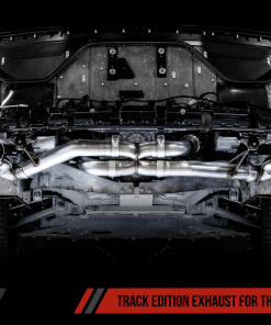 Alternative view of AWE Tuning 2020 Chevrolet Corvette (C8) Track Edition Exhaust - Quad Chrome Silver Tips