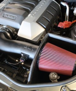 JLT 10-15 Chevrolet Camaro 6.2L Black Textured Cold Air Intake Kit w/Red Filter - Tune Req