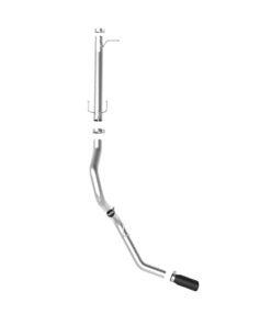 Alternative view of aFe Apollo GT Series 3-1/2in 409 SS Axle-Back Exhaust 17-20 Ford F-250/F-350 Black Tips w/o Muffler