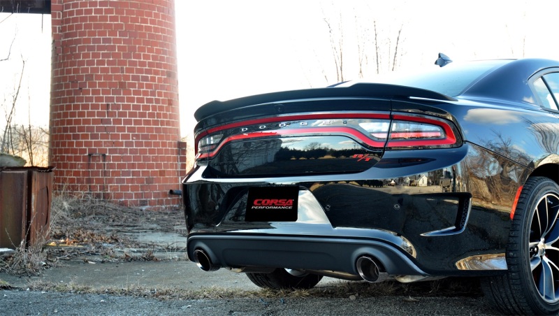 Corsa 15-16 Dodge Charger SRT / Scat Pack / R/T 6.4L Polished Sport Cat-Back Exhaust - Image 3