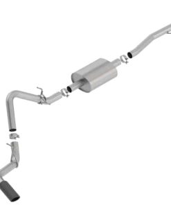 Borla 2019 Silv/Sierra C/B Exh S-Type 1500 5.3L V8 EC STB(78.8) CC SB(69.3) 147.4 WB Blk Chrome Tip