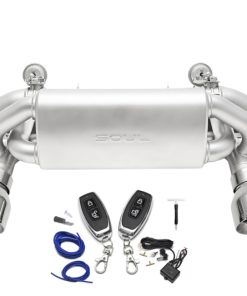 SOUL 2020+ Porsche 718 GT4 / Spyder / GTS 4.0L Valved Exhaust - Polished Strght Dual Wall Tips -VC