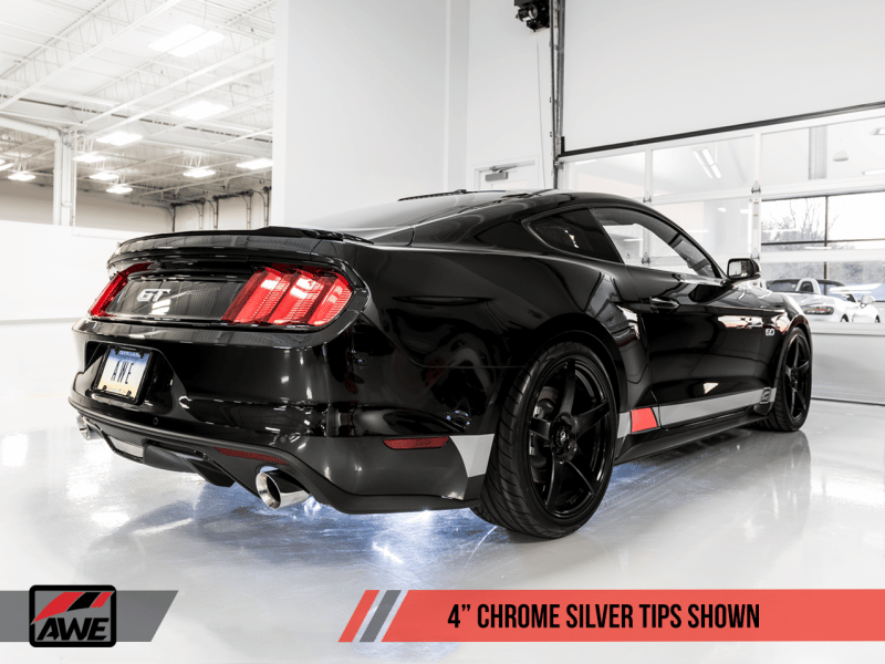 AWE Tuning S550 Mustang GT Cat-back Exhaust - Touring Edition (Chrome Silver Tips) - Image 5