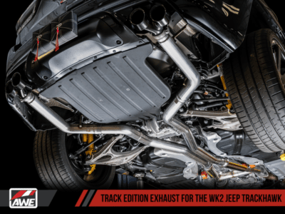 Alternative view of AWE Tuning 2020 Jeep Grand Cherokee SRT/Trackhawk Track Edition Exhaust - Use w/Stock Tips