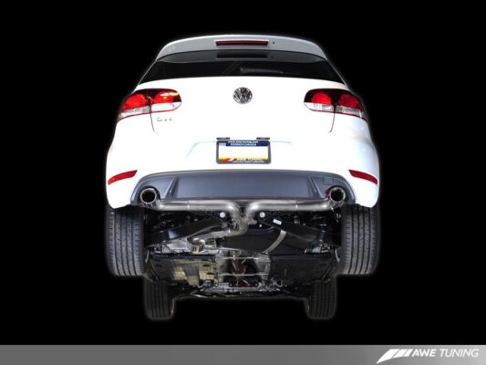 Alternative view of AWE Tuning Mk6 GTI Performance Catback - Diamond Black Round Tips