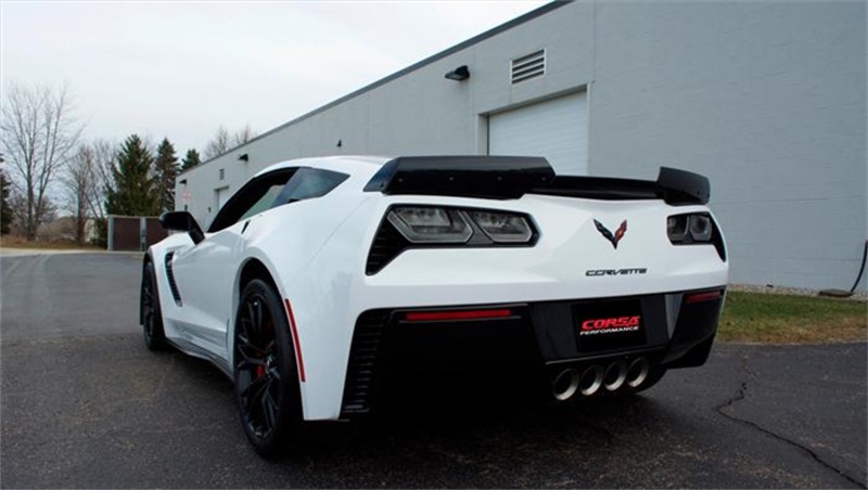 Corsa 2015 Corvette Z06 2.75in Axle Back Exhaust Polished Dual Rear Exit Quad 4.5in Tip (Sport) - Image 2