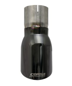 Alternative view of Corsa Single Universal 3.0in Inlet / 4.0in Outlet Black PVD Pro-Series Tip Kit