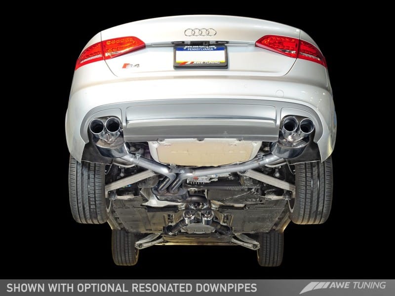 AWE Tuning Audi B8.5 S4 3.0T Touring Edition Exhaust System - Chrome Silver Tips (102mm) - Image 10