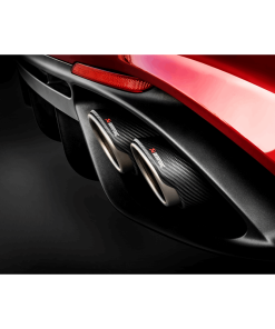 Alternative view of Akrapovic 2018+ Alfa Romeo Giulia Quadrifoglio Slip-On Line (Titanium) w/Titanium/Carbon Fiber Tips