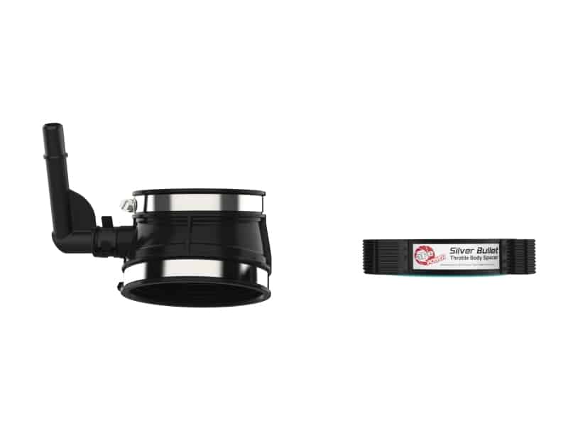 aFe 2020 Vette C8 Silver Bullet Aluminum Throttle Body Spacer / Works With Factory Intake Only - Blk - Image 13