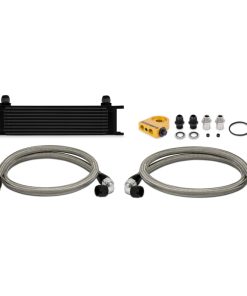 Mishimoto Universal Thermostatic 10 Row Oil Cooler Kit - Black