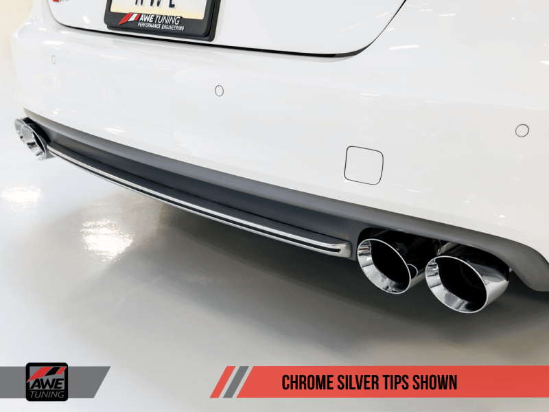AWE Tuning Audi C7 / C7.5 S7 4.0T Touring Edition Exhaust - Polished Silver Tips - Image 5