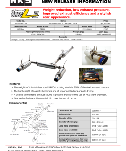 HKS Hi-Power Muffler SPEC-L II - AP2 F22C S2000 Honda