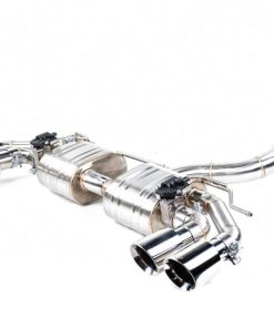 Alternative view of VR Performance Volkswagen Golf R MK7/7.5 Valvetronic 304 Stainless Exhaust System