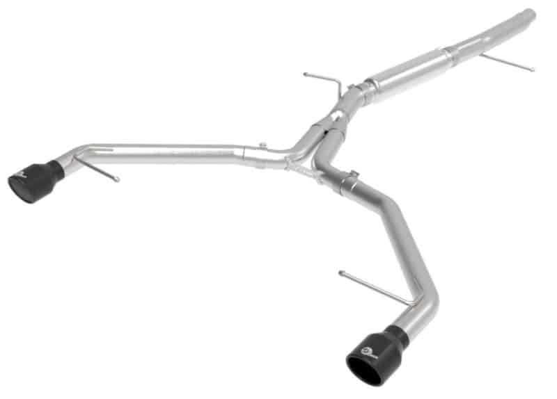 aFe 17-19 Audi A4 (L4-2.0L) MACH Force-Xp Stainless Steel Axle-Back Exhaust System - Black Tip - Image 4