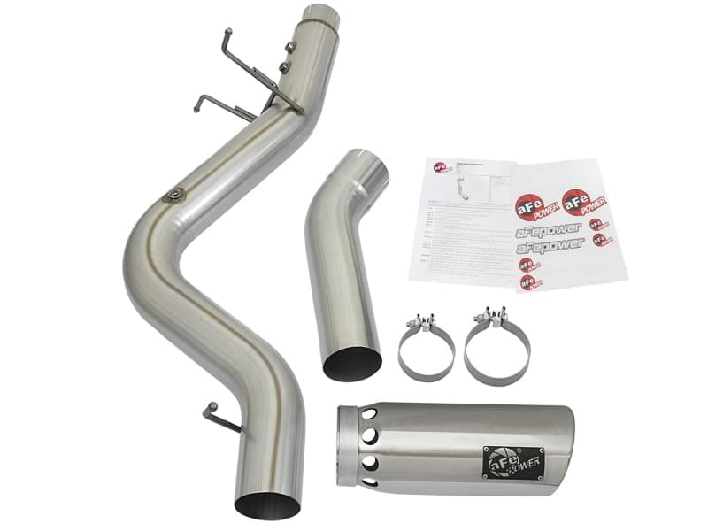 aFe ATLAS 5in DPF-Back Aluminized Steel Exhaust System w/Polished Tips 2017 GM Duramax 6.6L (td) L5P - Image 7