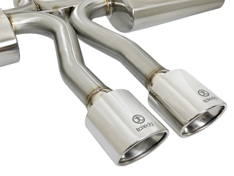 aFe Takeda 3in 304 SS Cat-Back Exhaust System w/Polished Tips 2017+ Honda Civic Si (4dr) I4 1.5L (t) - Image 6