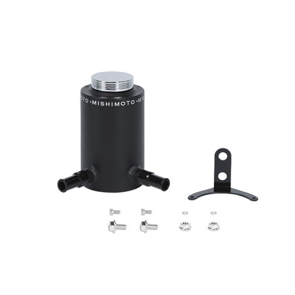 Alternative view of Mishimoto Aluminum Power Steering Reservoir Tank - Wrinkle Black