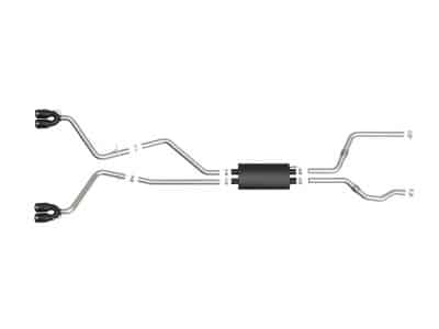 Alternative view of aFe MACH Force-Xp 2.5in. 304 SS C/B Exhaust 20-21 Ford Explorer V6-3.0L - Black Tip