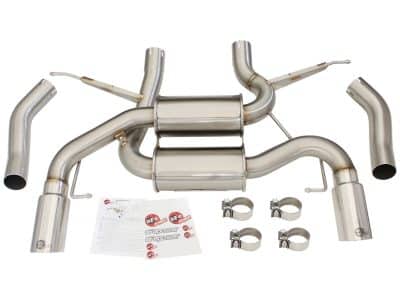 Alternative view of aFe MACHForce XP 2.5in Axle Back Stainless Exhaust w/ Polished Tips 07-13 BMW 335i 3.0L L6 (E90/92)