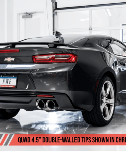 Alternative view of AWE Tuning 16-19 Chevrolet Camaro SS Axle-back Exhaust - Track Edition (Quad Chrome Silver Tips)