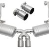 SOUL 05-08 Porsche 987.1 Cayman / Boxster Performance Exhaust - Straight Cut Brushed Finish Tips