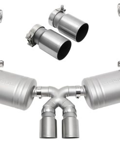 SOUL 05-08 Porsche 987.1 Cayman / Boxster Performance Exhaust - Straight Cut Brushed Finish Tips