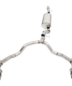 Corsa 21-22 Tahoe / GMC Yukon 4DR 6.2L 4WD Dual Rear 3in - 2.75in Sport Cat-Back DW 4in BLK Tips