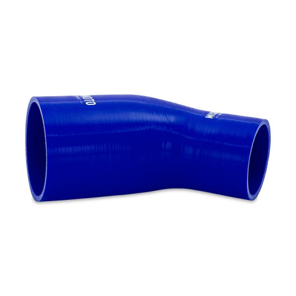 Alternative view of Mishimoto Silicone Reducer Coupler 45 Degree 2.5in to 3.5in - Blue