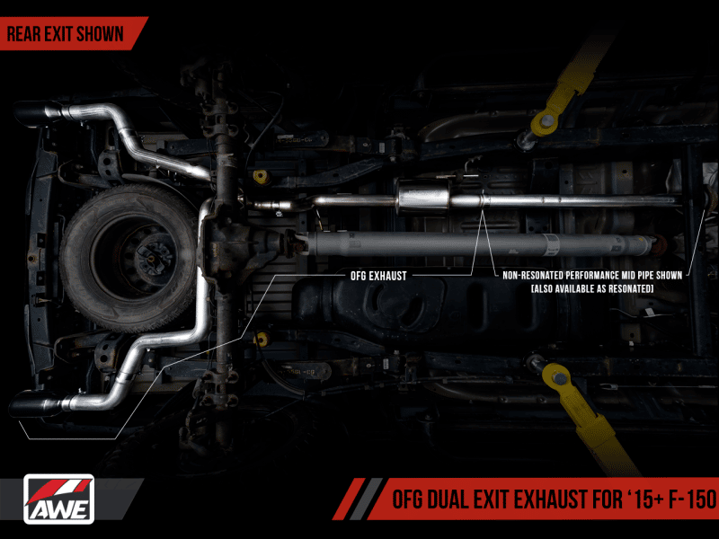 AWE Tuning 2015+ Ford F-150 Non-Resonated Performance Mid Pipe - Image 3