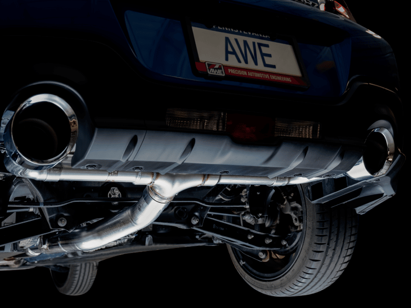 AWE Subaru BRZ/ Toyota GR86/ Toyota 86 Track Edition Cat-Back Exhaust- Chrome Silver Tips - Image 10