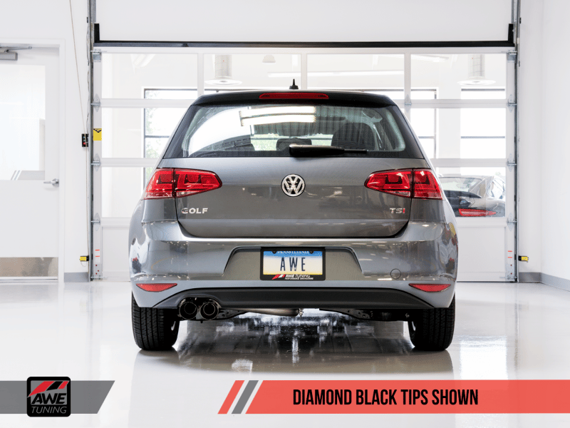 AWE Tuning VW MK7 Golf 1.8T Touring Edition Exhaust w/Diamond Black Tips (90mm) - Image 9
