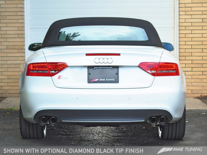 AWE Tuning B8 / B8.5 S5 Cabrio Touring Edition Exhaust - Non-Resonated - Diamond Black Tips - Image 5