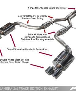 AWE Tuning Panamera 2/4 Track Edition Exhaust (2014+) - w/Chrome Silver Tips