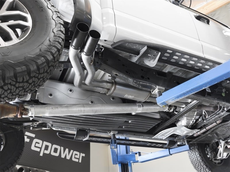 aFe POWER Rebel Series 3in 409 SS Cat Back Exhaust w/ Black Tips 17 Ford F-150 Raptor V6-3.5L - Image 3