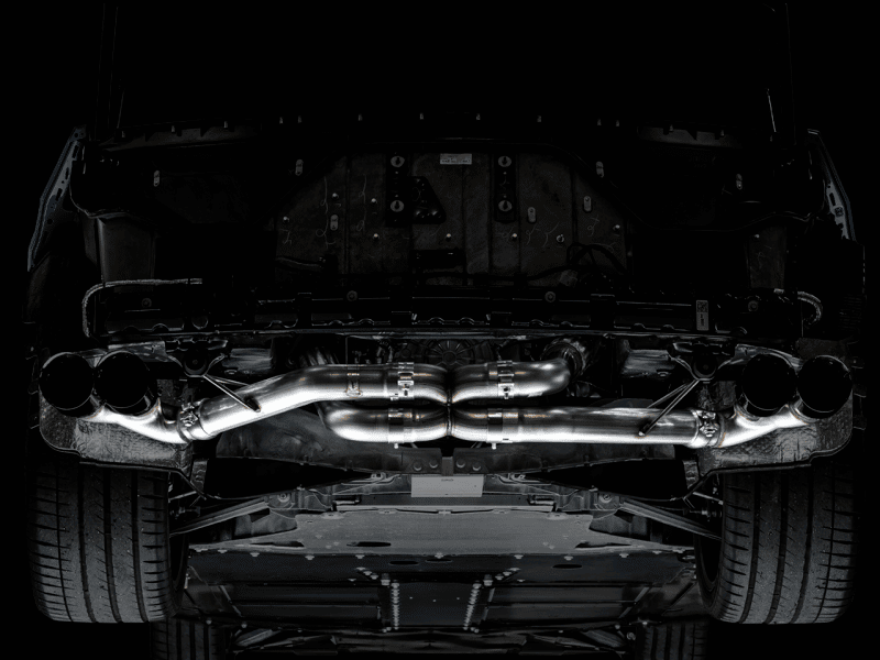 AWE Tuning 2020 Chevrolet Corvette (C8) Track Edition Exhaust - Quad Diamond Black Tips - Image 6