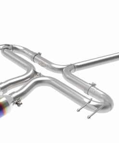 aFe Takeda 2-1/2in 304 SS Axle-Back Exhaust w/Blue Flame Tips 17-20 Honda Civic Sport L4-1.5L (t)