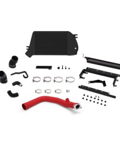 Mishimoto 2015 Subaru WRX Top-Mount Intercooler Kit - Powder Coated Black & Wrinkle Red Pipes