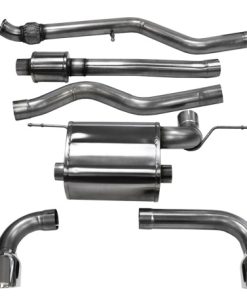 Corsa 12-14 BMW 335i Sedan AWD F30 3in Polished Touring Dual Rear Single 3.5in Tip Cat-Back Exhaust