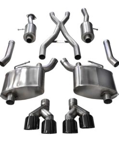 Corsa 14-16 Jeep Grand Cherokee Summit Edition Black 2.5in Dual Rear Exit Cat-Back Exhaust