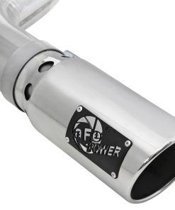 Alternative view of aFe Atlas 4in Aluminized Steel DPF-Back Exh 18-19 Ford F-150 V6-3.0L (td) w/ Polished Tip