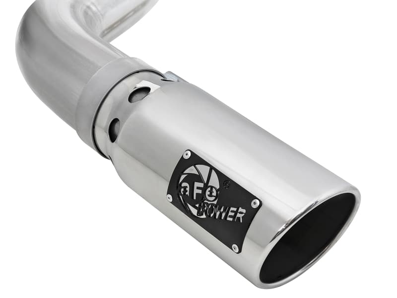 aFe Atlas 4in Aluminized Steel DPF-Back Exh 18-19 Ford F-150 V6-3.0L (td) w/ Polished Tip - Image 2