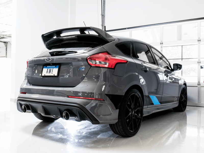 AWE Tuning Ford Focus RS SwitchPath Cat-back Exhaust - Diamond Black Tips - Image 6
