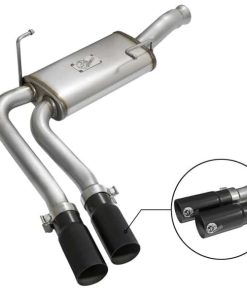 aFe Rebel Series CB Middle-Side Exit SS Exhaust w/ Black Tips 09-16 GM Silverado/Sierra V6/V8