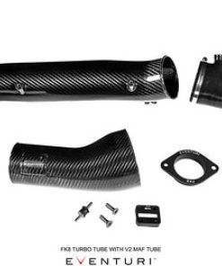 Alternative view of Eventuri Honda FK8 Civic Type R - Black Carbon Charge-Pipe and V2 MAF